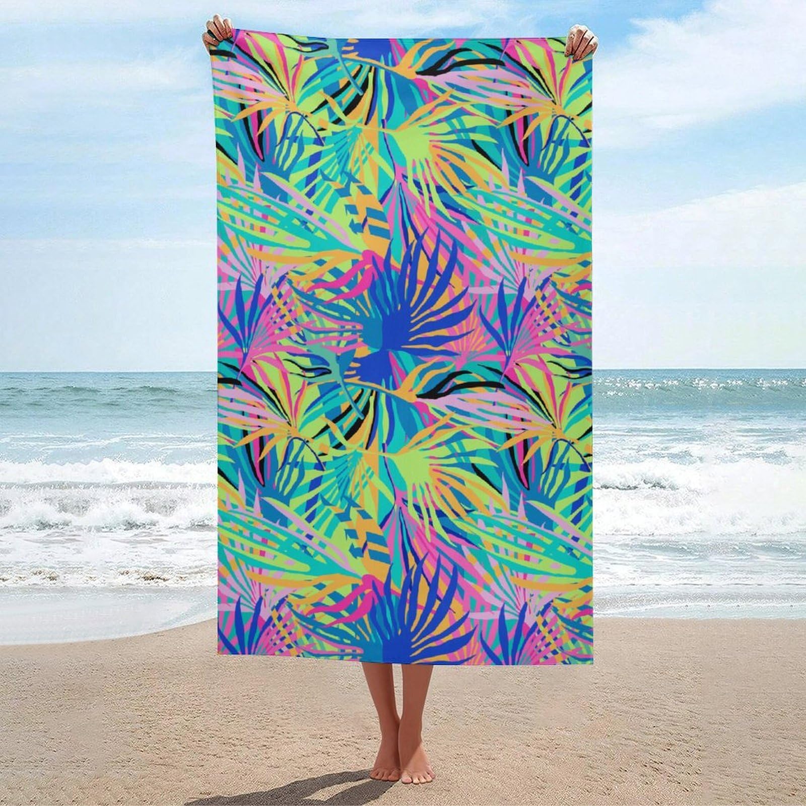 Anceky Beach Towel Soft Hawaiian Bath Towels Quick Dry Bath Towel for Beach Pool Yoga Swim Shower 31 X 51 in