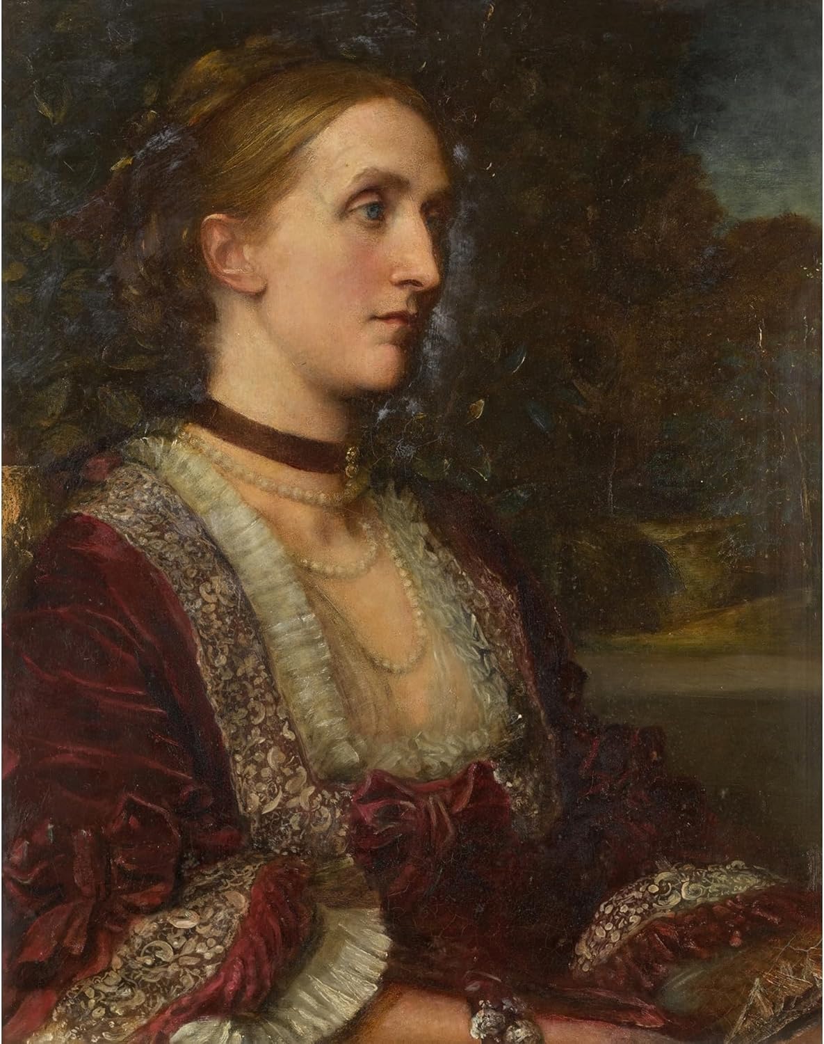 ArtDirect Portrait Of Mrs Agnes Jane Moore Unframed Art Print Giclee Poster by George Frederic Watts - Ready for Framing with Customization Sizes 8x10, 11x14, 16x20, 24x30, 36x46 and 47x60 inches