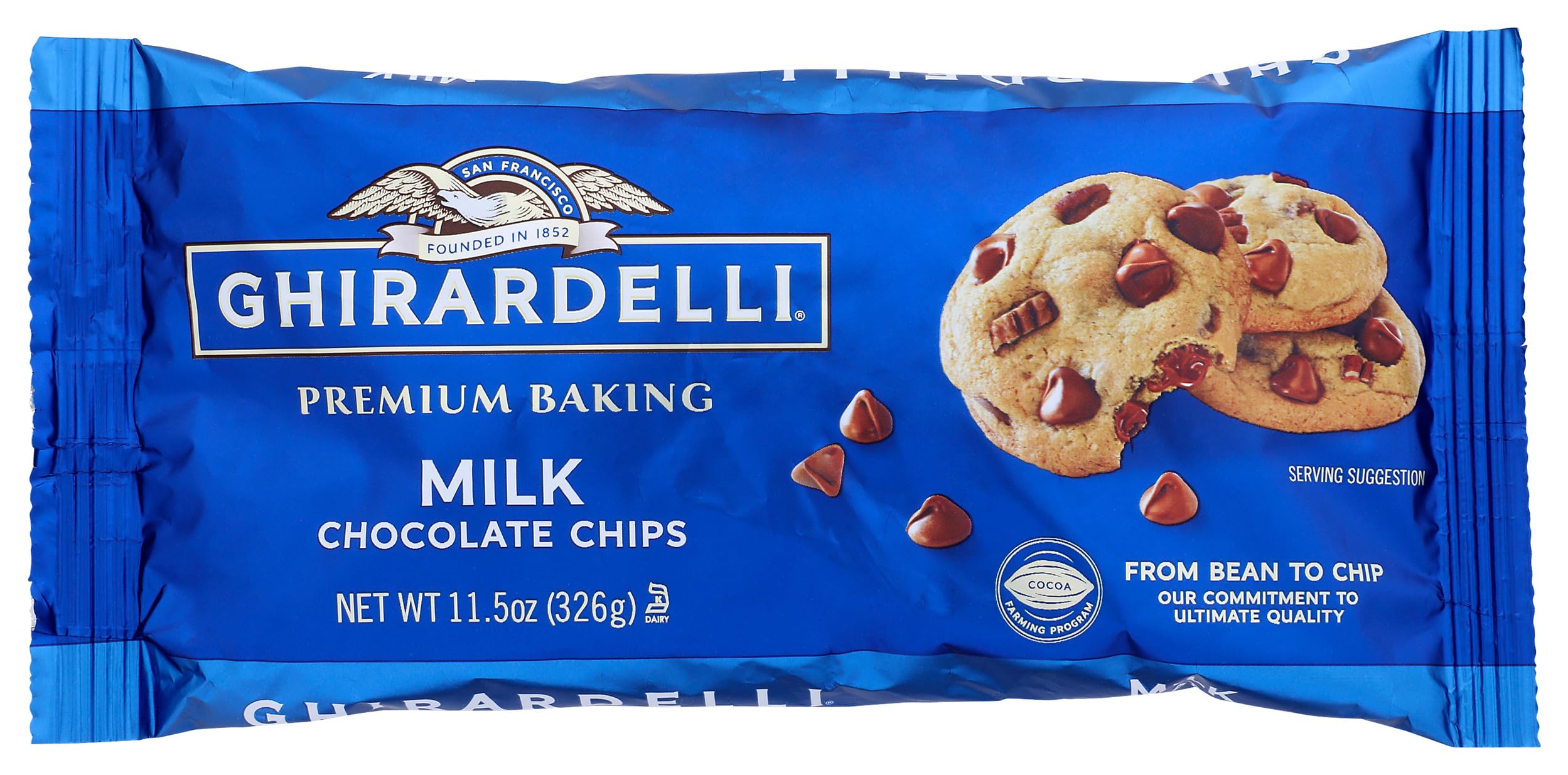 Ghirardelli Milchschokolade Bäckerei Chips – 326 Gramm beutel