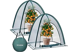 VIVOSUN 2-Pack 36'x36'x39' Pop-Up Strawberry Plant Protector with Zip Entry
