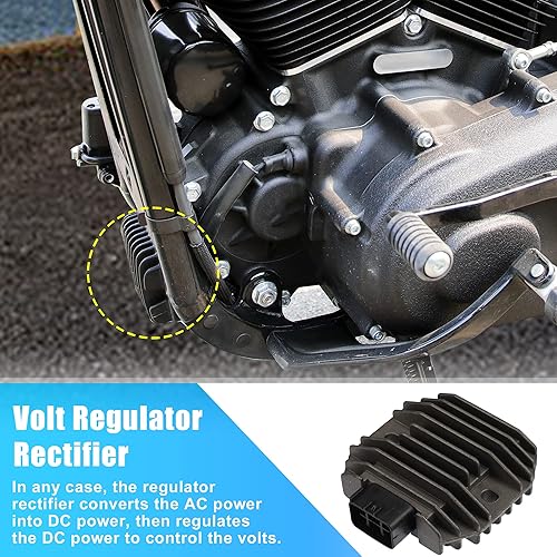 Miniatura 3 de X AUTOHAUX 5GT-81960-00-00 5BN-81960-00-00 Rectificador de voltaje de motocicleta para Yamaha BIG BEAR 400 2WD 4WD 2002-2012 Gris