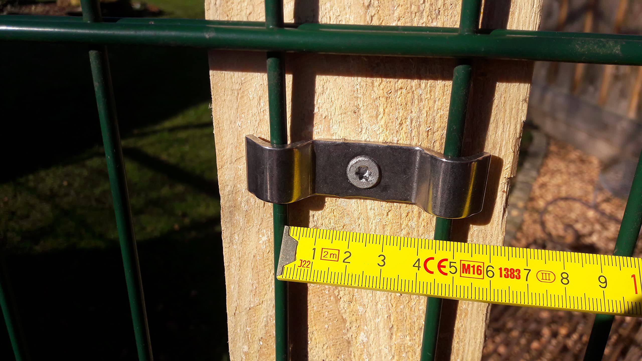 Clema de sujeción para elementos de arco de tensión, fijación de malla de doble torsión, soporte para valla de doble torsión, fijación 20x de acero inoxidable A2