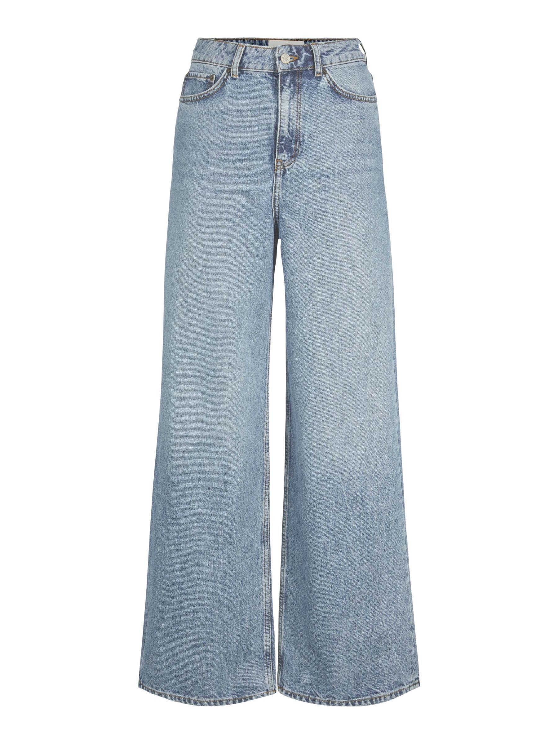 JJXX Women's Jxtokyo Wide Hw Cr6013 Ln Jean Pants, Light Blue (Light Blue Denim), 27W x 32L