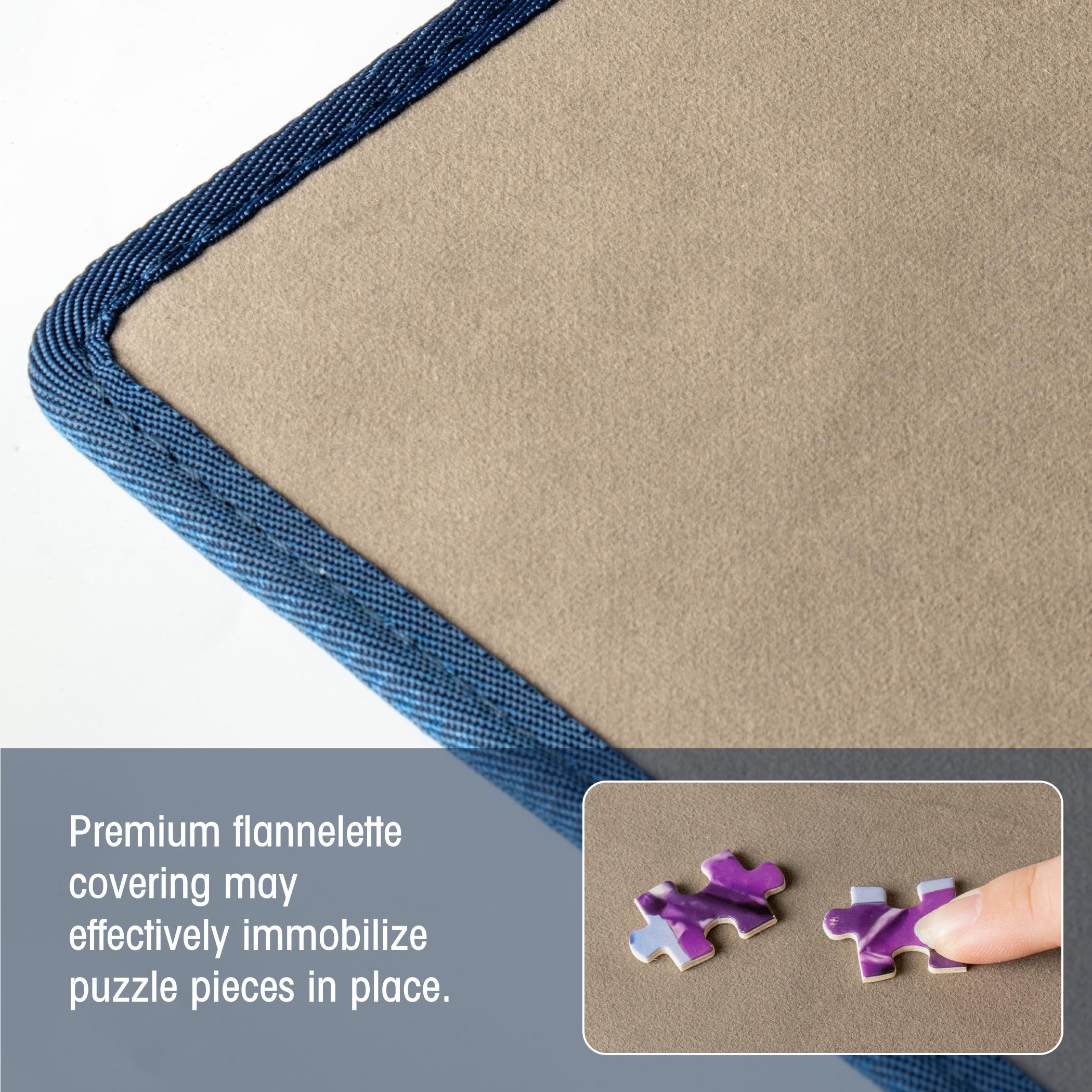 Tektalk faltbares Puzzle Board mit 6 Sortierschalen, tragbare Puzzlematte mit transparenter wasserdichter & staubdichter Abdeckung für Puzzleaufbewahrung/Saver, für bis zu 2000 Puzzleteile – Grau