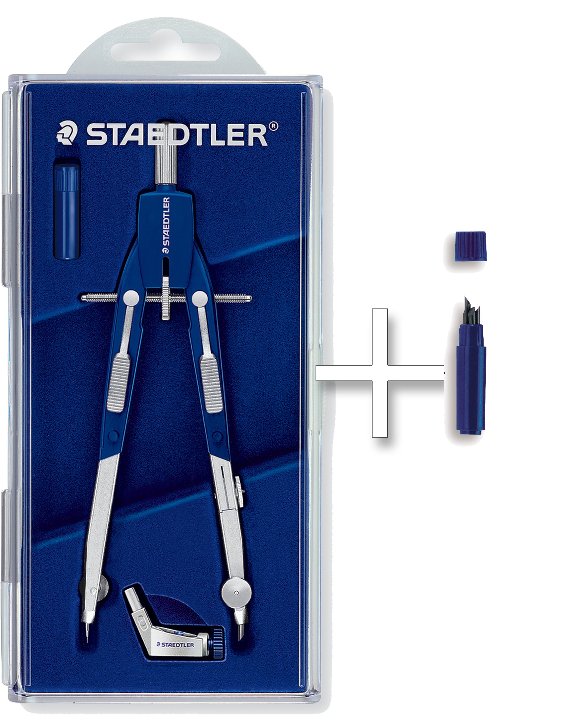 Staedtler Mars Comfort Compás + minas de repuesto 【 1 lata 】