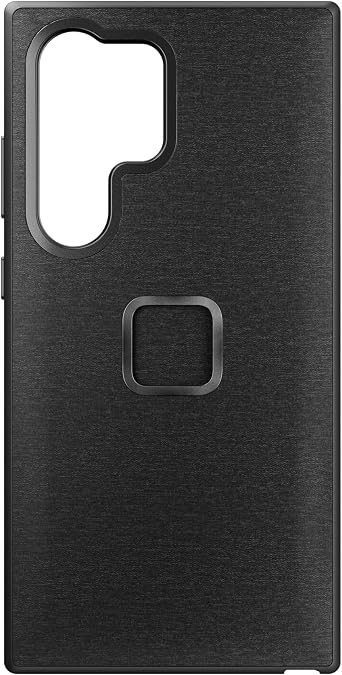 Peak Design Mobile Everyday Phone Case for Samsung Galaxy S24 Ultra, Charcoal, Slim Profile, Drop Protection, Weatherproof Fabric Shell, SlimLink Connects to Mobile Mounts & Gear Gray