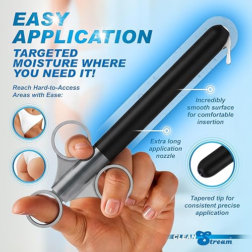 Miniatura 3 de Cleanstream Lanzador de lubricante suave, uso con una mano, tubo liso para una fácil inserción, jeringa, apto para juguetes, tapa incluida para