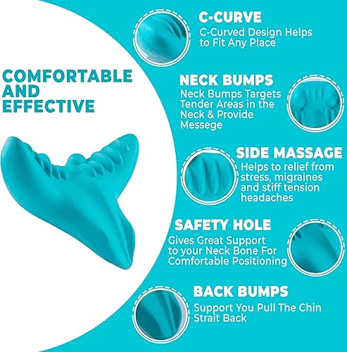 Estirador de cuello y hombro, dispositivo de tracción cervical portátil, corrector de postura cervical para cuello almohada quiropráctica para