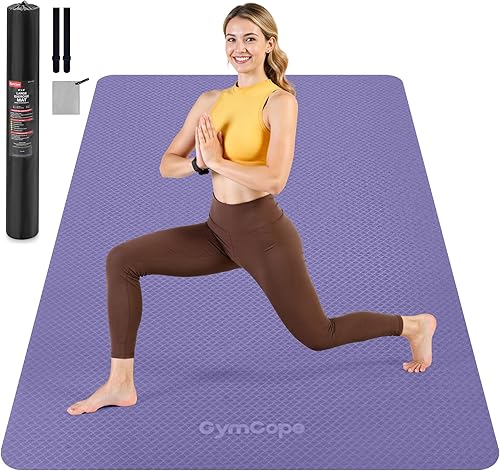 Miniatura 1 de Extra Large Yoga Mat  72"x48" or 78"x57", 14"12" Thick Mat for Women & Men, TPE Non-Slip Pilates Mat for Home Gym, Yoga, Stretching, Meditation