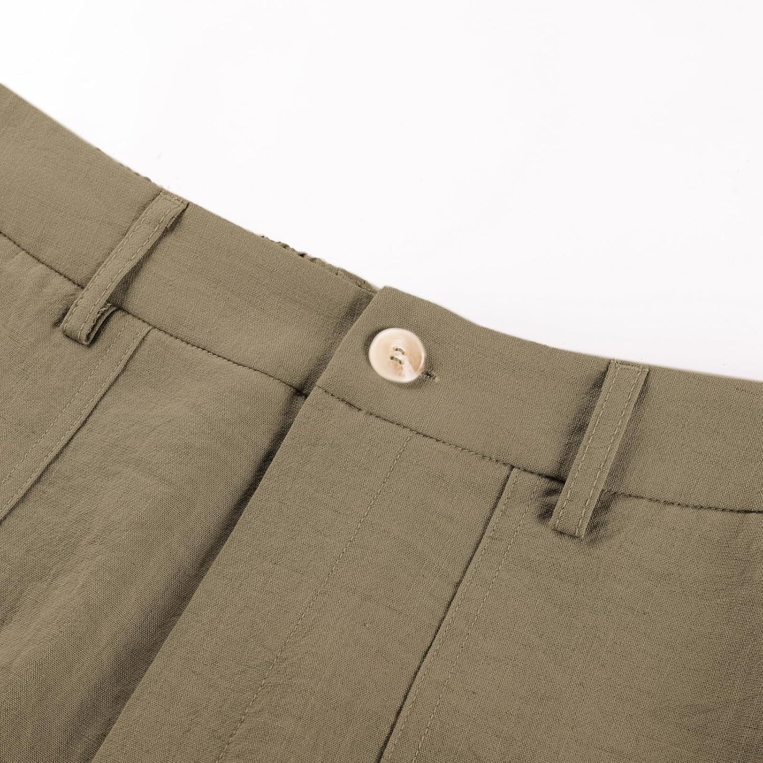 GRACE KARIN Linen Palazzo Pants for Women,High Waist Wide Leg Summer Beach Pants with Pockets - Image 5