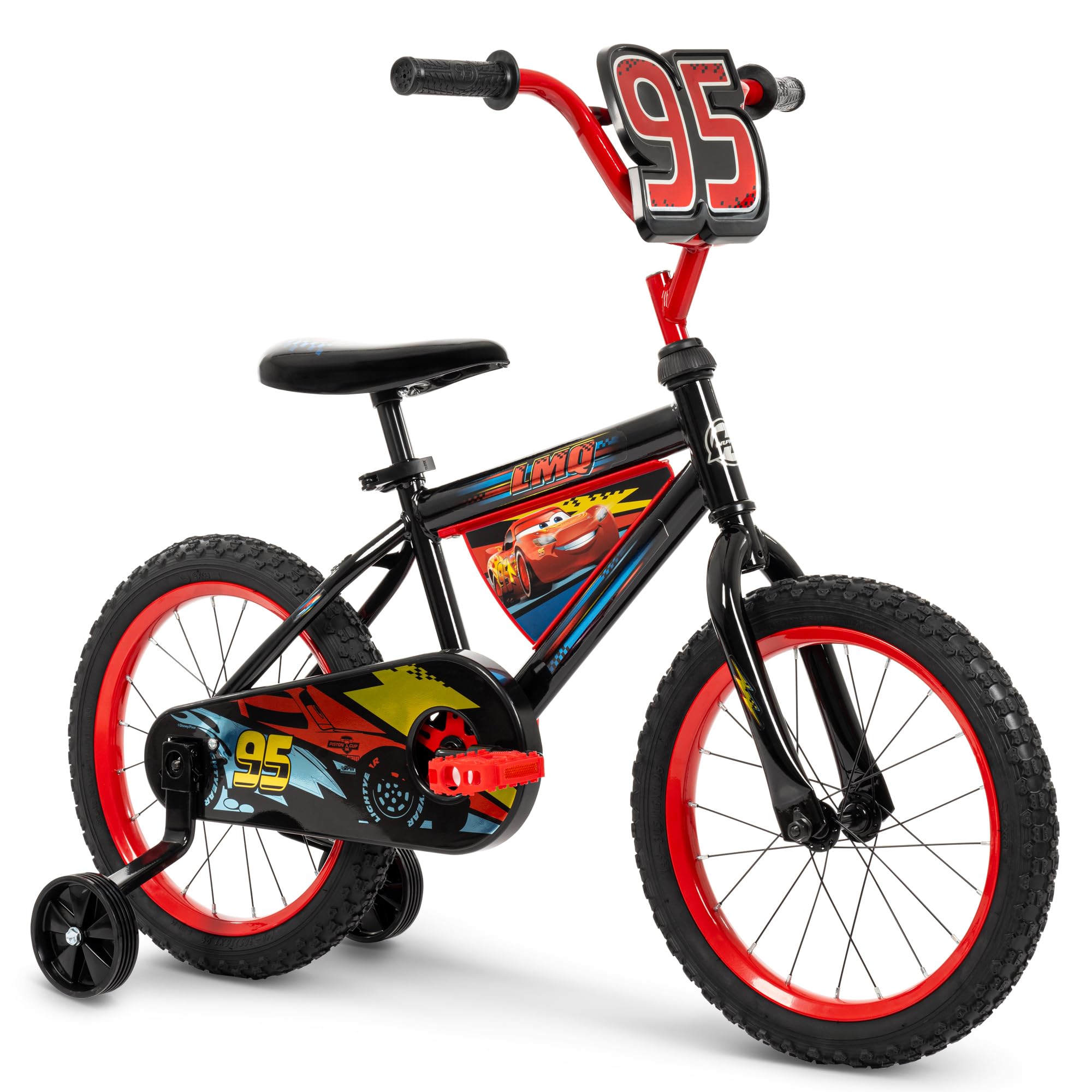 HuffyDisney and Marvel 12/16 Inch Boy's Bike for Kids, Multiple Color Options and Designs Available, Ideal for Ages 3+ Years Old, Removable Training Wheels, Adjustable Seat, Simple Coaster Brake