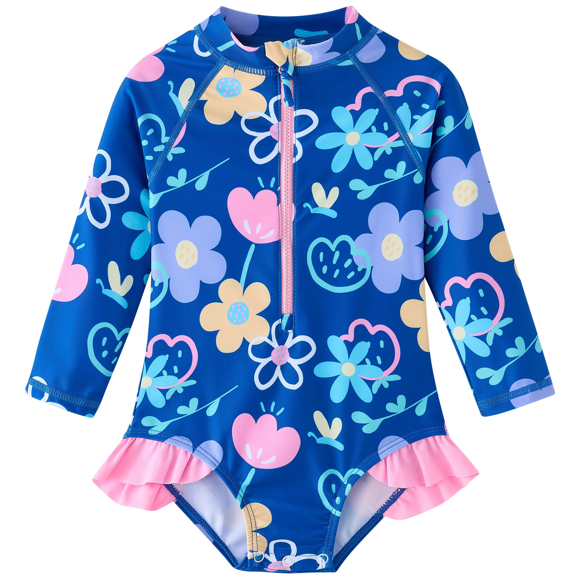 UMELOK Baby Girl One Piece Swimsuit Infant Long Sleeve Bathing Suit