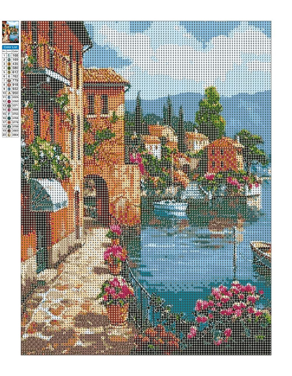 Artnapi Diamond 5D DIY Set - La Dame con Hermelin by Leonardo da Vinci 30 x 40 cm | Painting con Numeri | Mosaico di Diamanti per Decorazione della