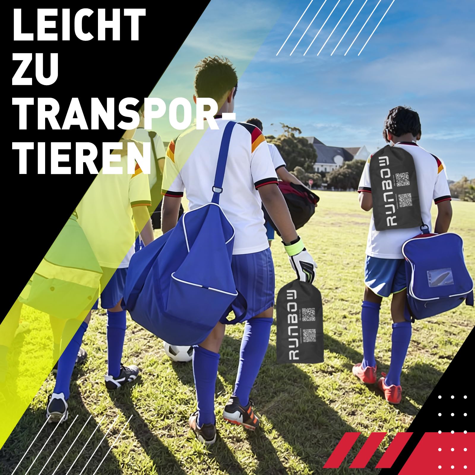 213 x 152cm Kinder Fußballtor, Faltbar Outdoor Übung Fußballnetz für Garten