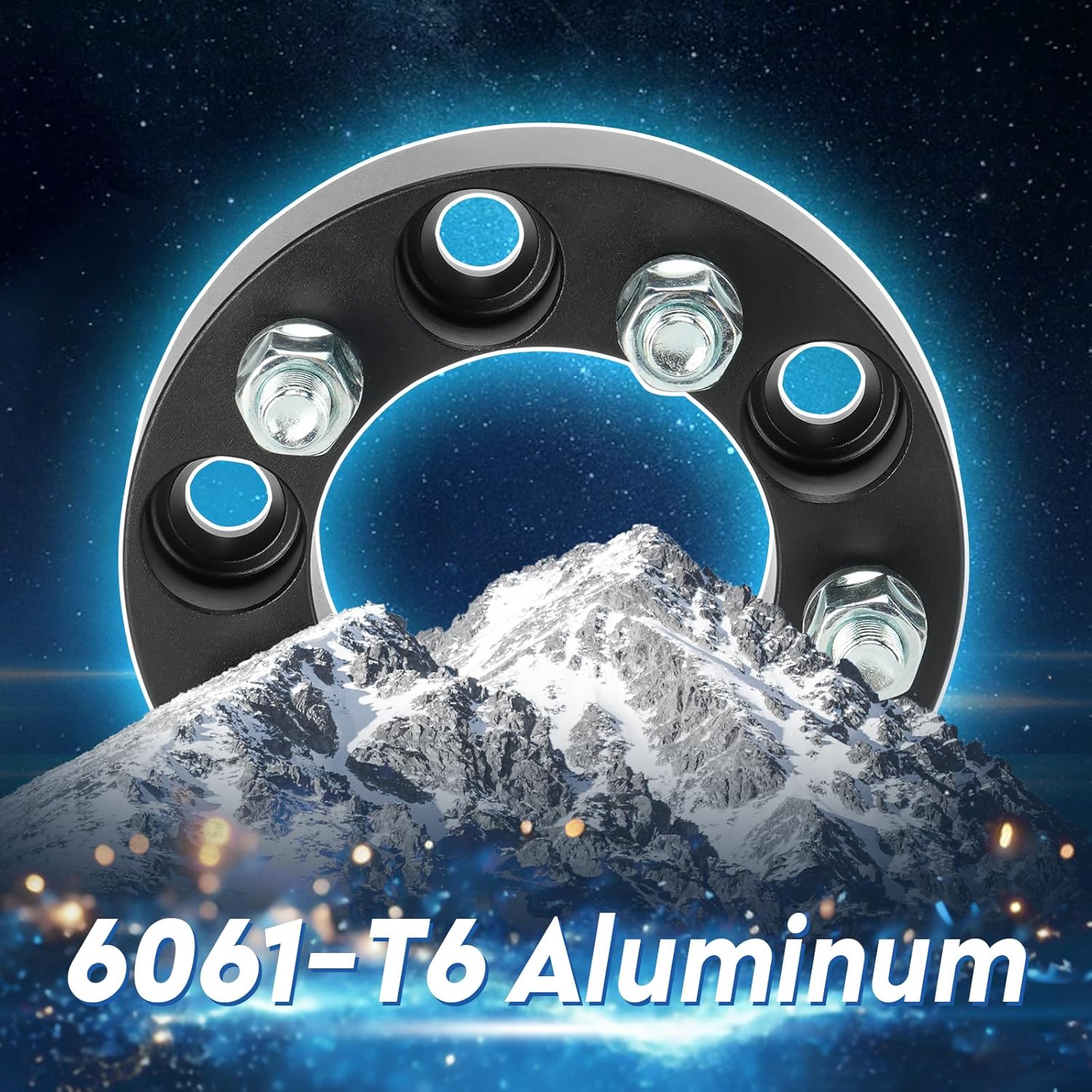 5x4.5 1in Wheel Spacers, 5x114.3mm Forged 5 Lugs Wheel Adapters, fit for Explorer 1991-2010, for Edge 2007-2013, for Cherokee 1984-2001, for Comanche 1986-1992, 82.5mm Bore with 1/2"-20 Studs 4pcs