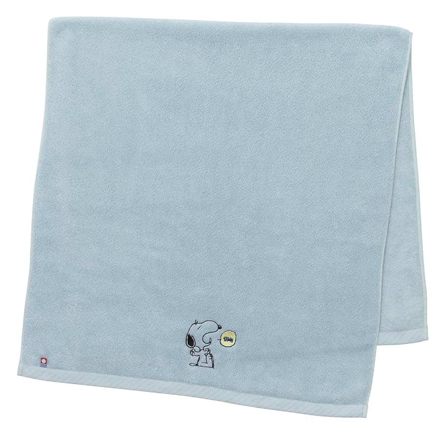 新品　スヌーピー　バスタオル スヌーピー バスタオル ブルー 今治タオル 西川 日本製 SNOOPY