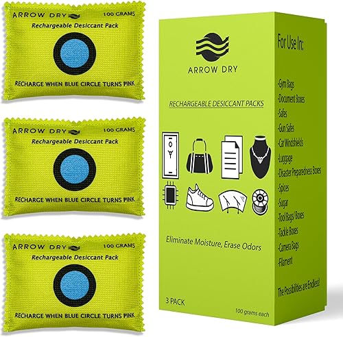 Absorbentes de humedad reutilizables paquetes de desecantes para cajas fuertes, armarios, contenedores de almacenamiento y más