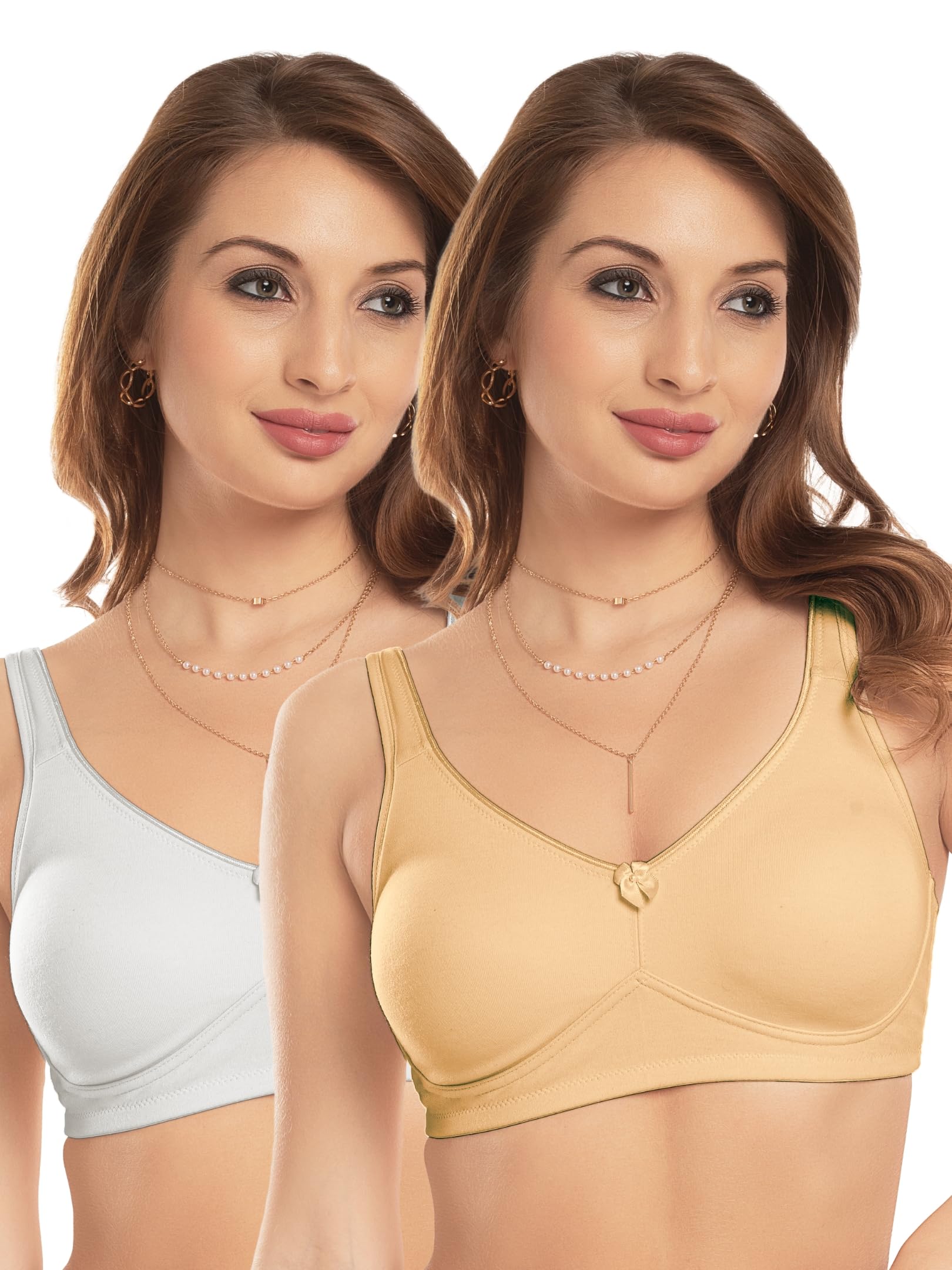daisy dee Bra for Women's Poly Cotton Moulded Cup Full Coverage Wire-Free Brassiere Seamless T-Shirt Bra - NDLGHT-picture-22