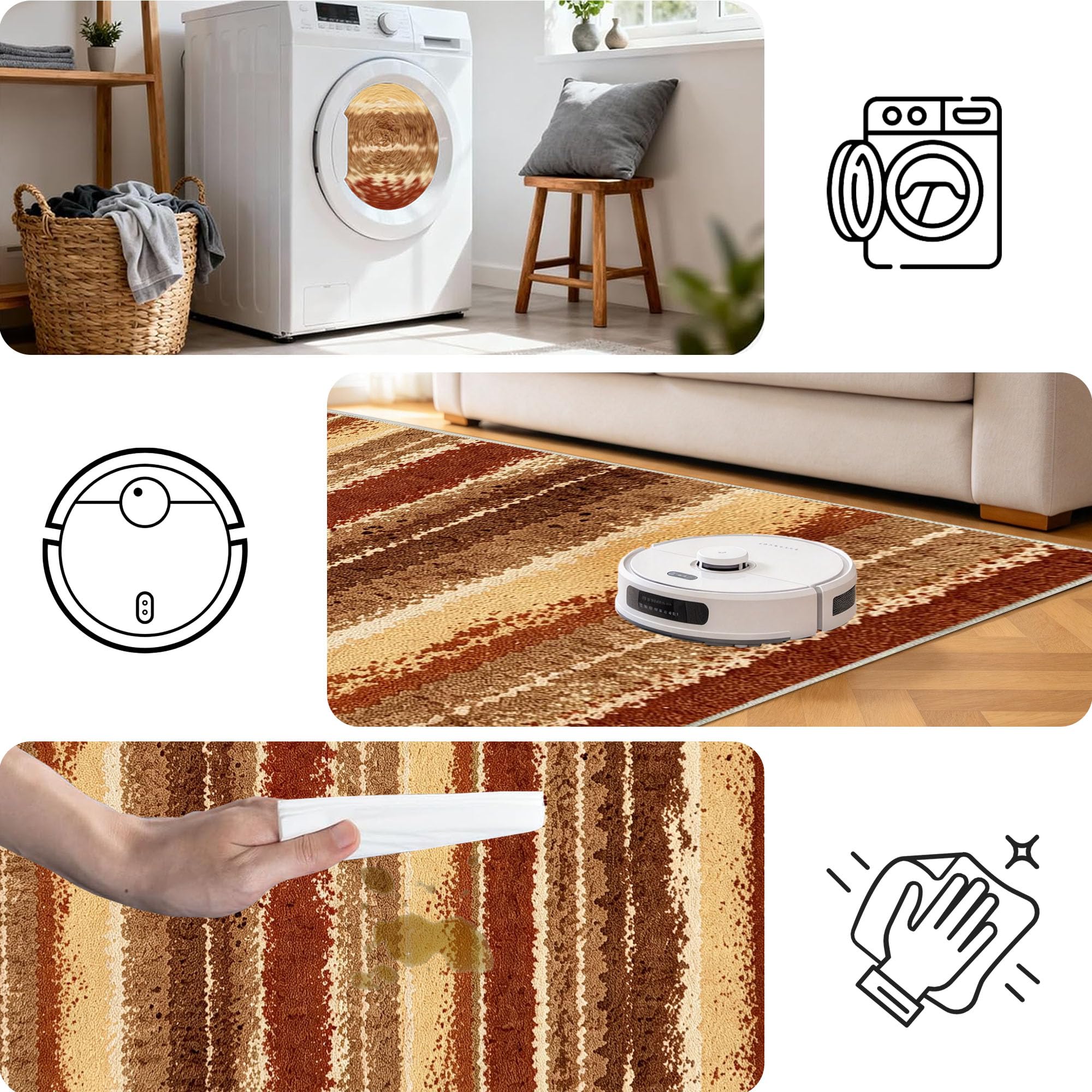 Tapis Couloir Antidérapant Long Rug 100 x 280 cm