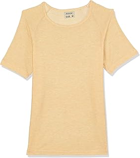 تيشرت للرجال خفيف الوزن سهل الارتداء بنمط غربي من ريفين، اصفر فاتح (عبوة من قطعة واحدة)