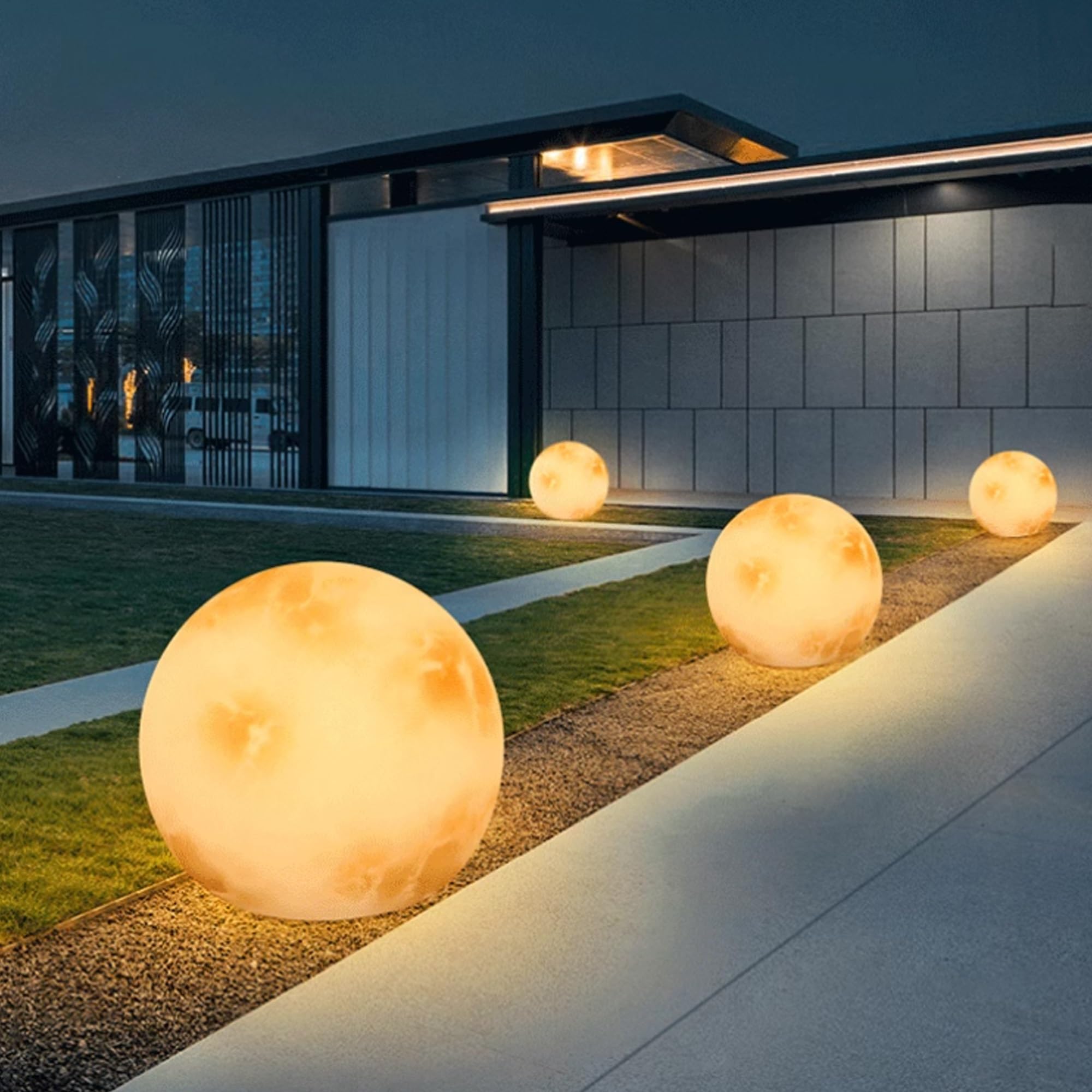 Lampada solare da giardino, palle luminose da giardino, Luce da giardino con illuminazione a LED con cambio di colore, IP65 impermeabile, per giardino, vialetti, piscina, prati(40 * 40cm)