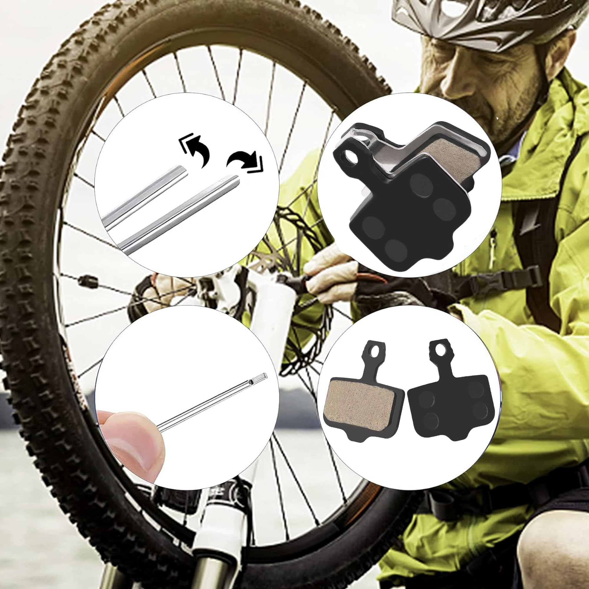 4 Paia Pastiglie Freno a Disco Bicicletta per Avid Elixir e1 e3 e5 e7 e9 Er Cr Mag Xo Xx x7 x9 Xxwc Db3 Db5 Mtb Compatibili Con Freni a Disco Idraulici Nutt