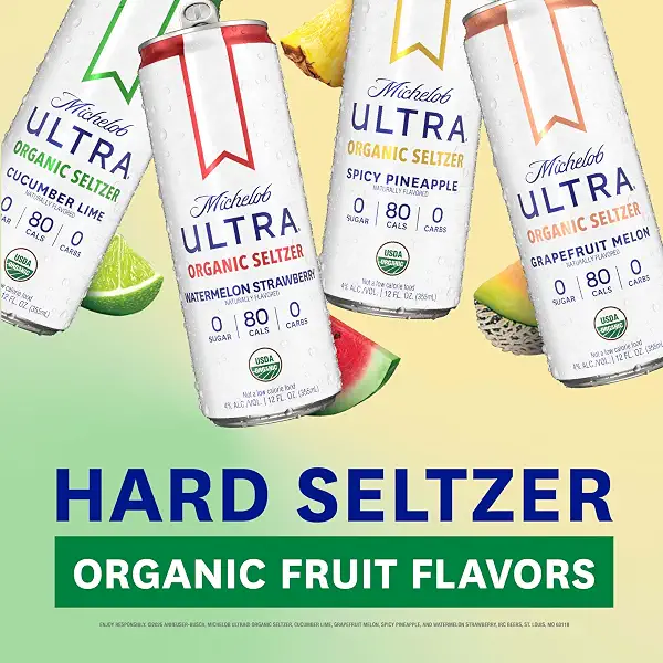 Michelob Ultra Organic Hard Seltzer Variety Pack, 12pk, 12 Fl Oz Cans 4