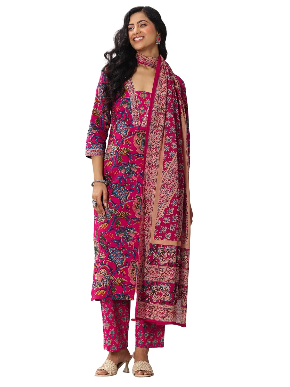 Libas Printed Cotton Straight Kurta With Trouser and Dupatta - Review, Price and Buying Guide