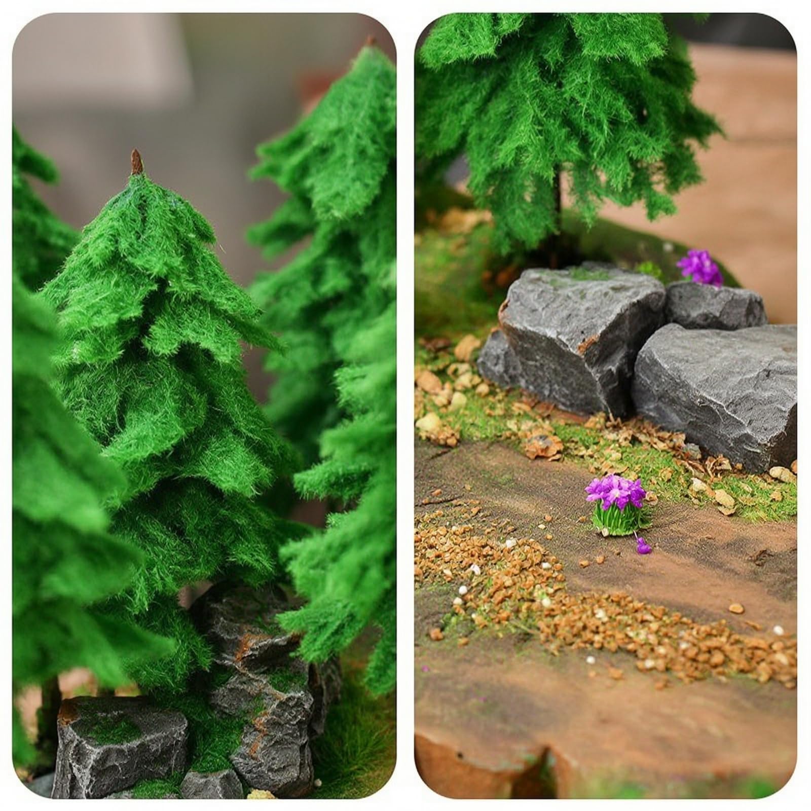 PETSOLA Kit Diorama Fai da Te Creativo Paesaggio in Miniatura Compatto Modellismo per Hobbisti, Principianti, Scena Neve Simulata