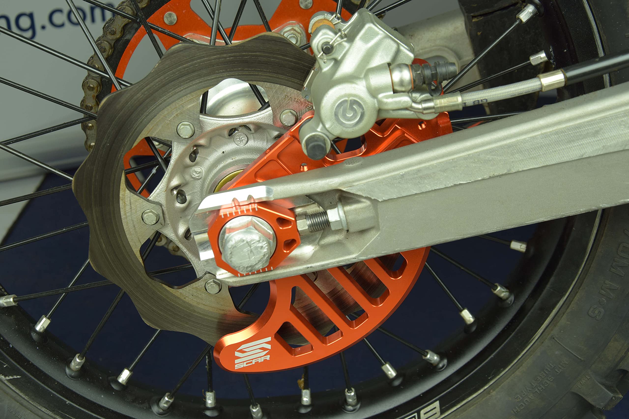 Protezione Disco Freno Posteriore Anteriore Per Ktm Exc Excf Sx Sxf Xc Xcf Exc-f 125 200 250 300 350 400 450 525 530 2003-2014 | IT - Foto 3