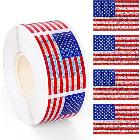 Patriotic American Flag Stickers Small [500 PCS]