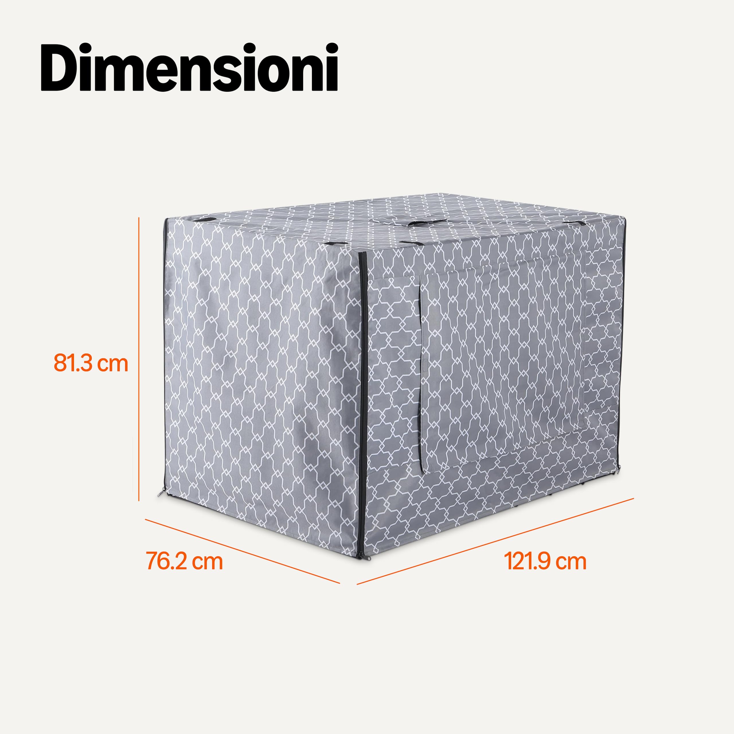 Amazon Basics, Coperture per gabbie per cani, 121.9 cm, Motivo