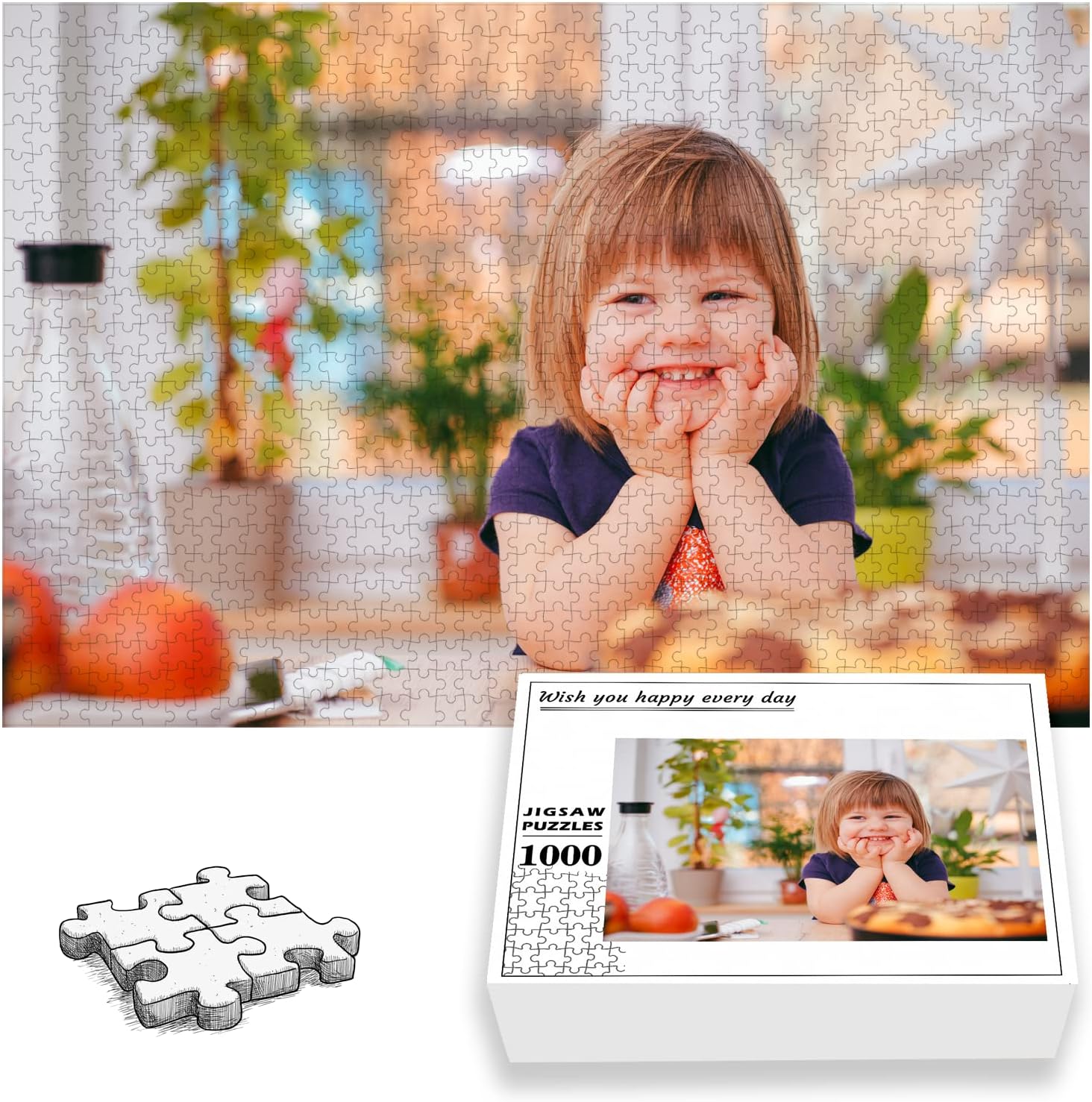 AIFLM 1000Pcs Personalized Puzzles from Photos Customed