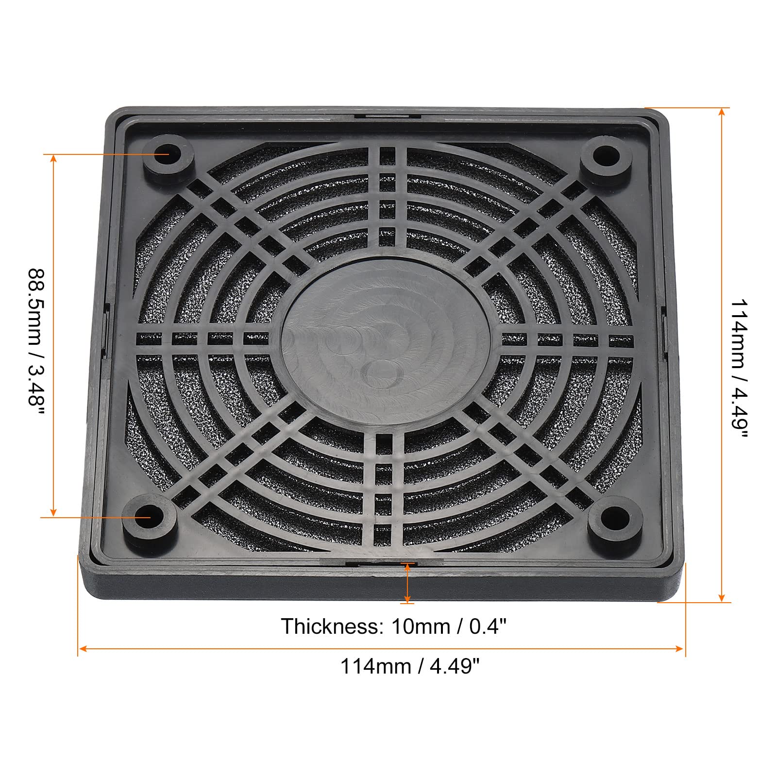 Griglia Di Protezione 80x80mm Con Filtro Antipolvere In - Foto 2