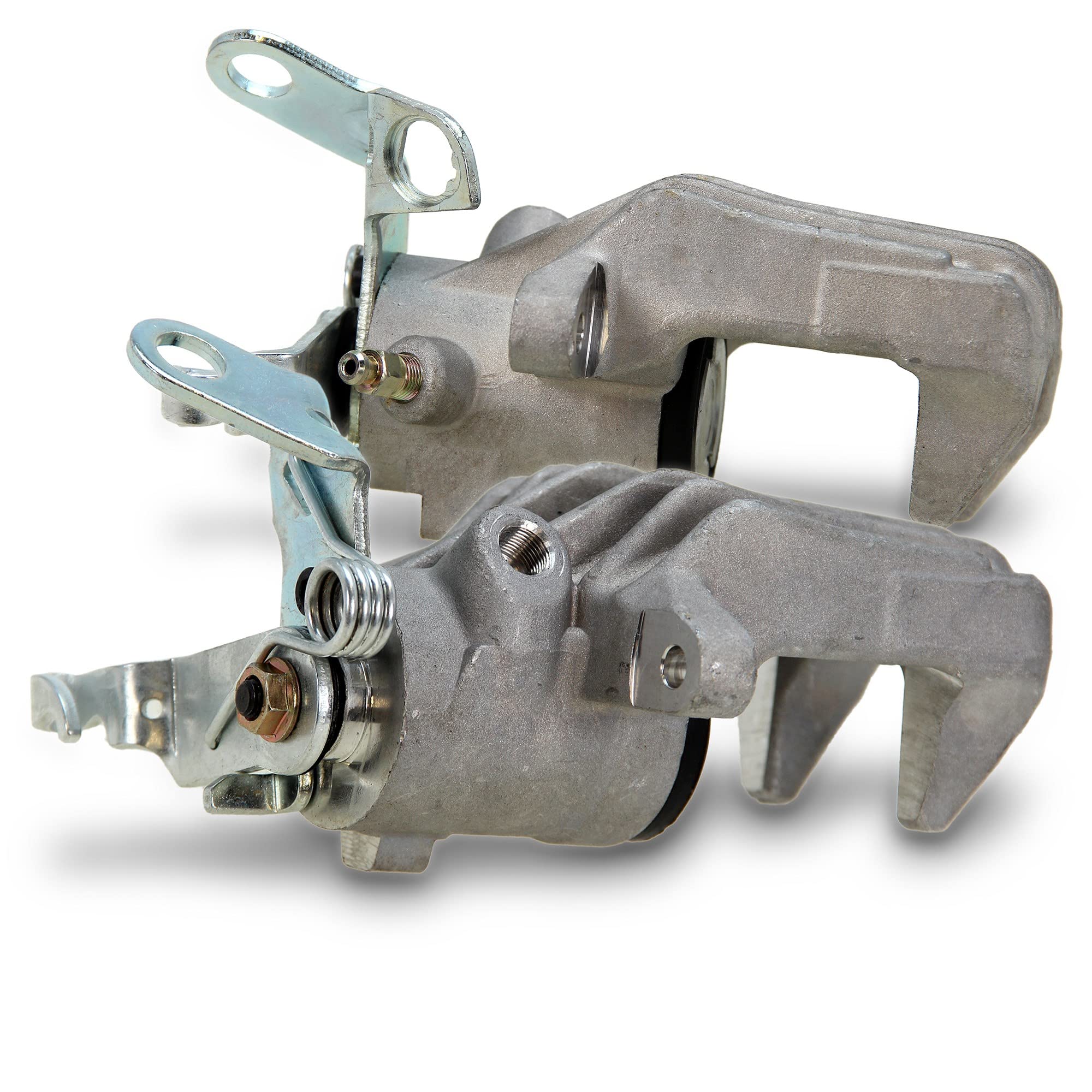 BESTPRICE 2x pinza freno posteriore destra e sinistra + pastiglie freno posteriore, compatibile con A udi A3, SEAT ALTEA, LEON, TOLEDO, SKODA OCTAVIA 2, YETI, VW BEETLE, EOS, GOLF PLUS V, Golf 5 e 6