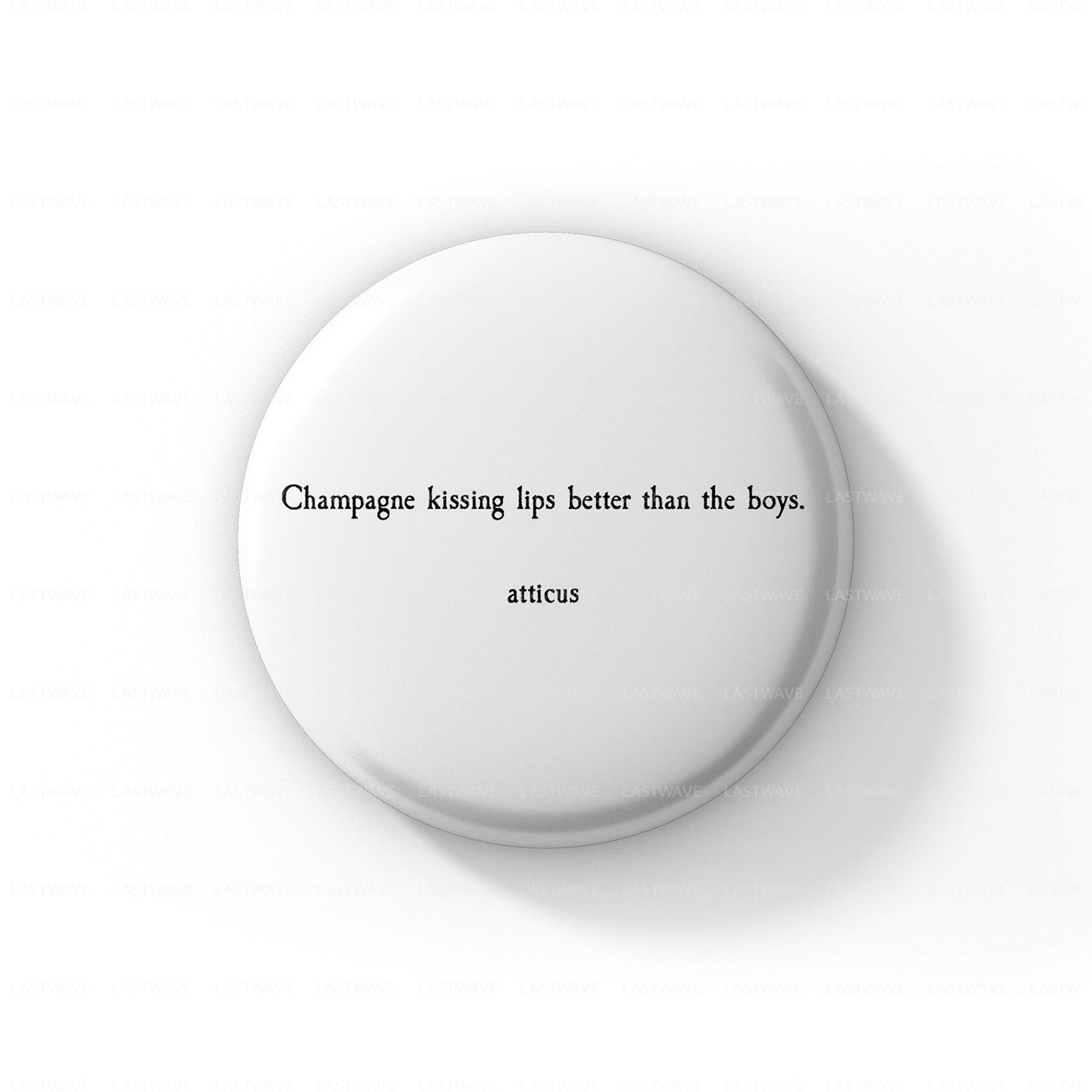 LASTWAVE Champagne Kissing Lips Better Than The Boys, Pinback Badge (Pack of 15, 58 mm)