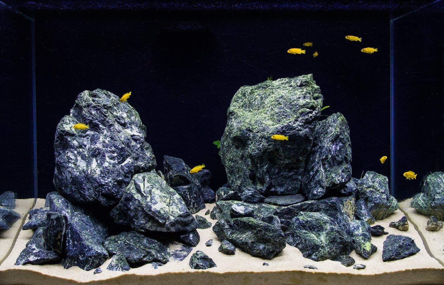 Pietre per Acquario o terrario - Decorazione Naturale per Acquario - Rocce Ornamentali Marine - Supporto filtrazione dell'Acqua - Adatto Come Grotta Nascosta - Angelo Verde 15 kg