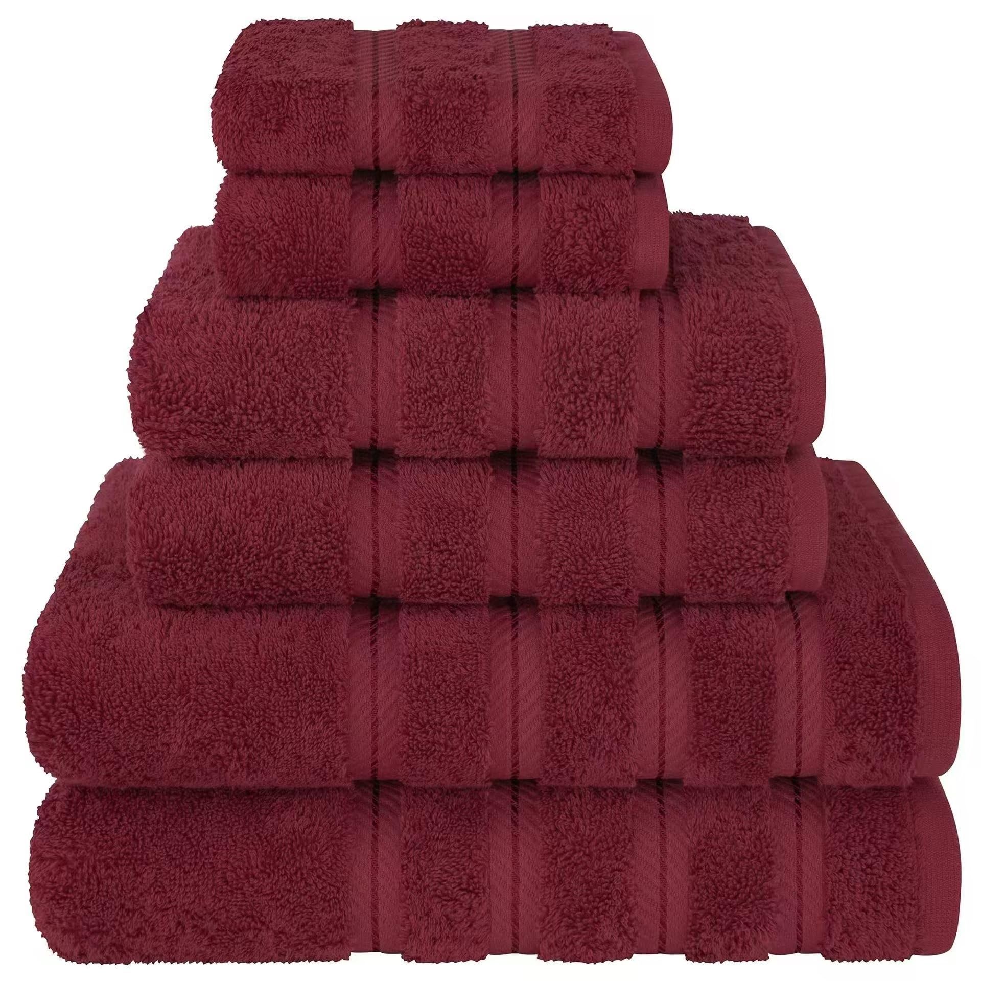 Bath Towel Sets Towel Bathroom Set Quick Drying Absorbent Bath Towel 6 Piece Set Dark Blue