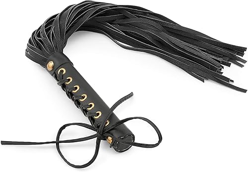 Miniatura 9 de Leather Crop 18" Faux Leather Whip 33" Equestrian Set - Leather Horse Riding Set - Horse Training Whip Play