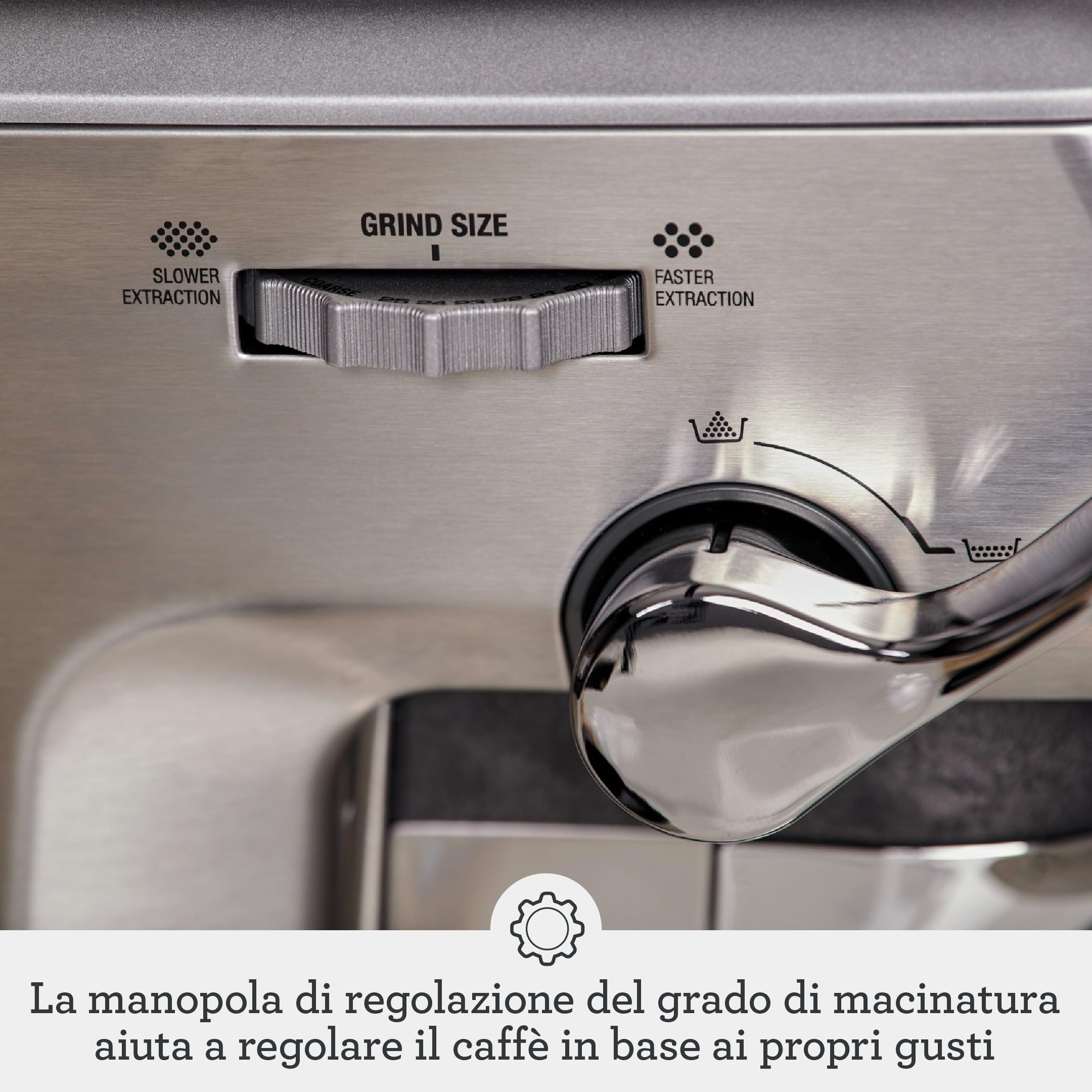 Sage - The Barista Express Impress - Macchina Caffè in Grani con Macinacaffè Integrato, Dosaggio e Pressatura Automatica (10 kg), Lancia Vapore Manuale per Latte Art - Acciaio Inox Spazzolato