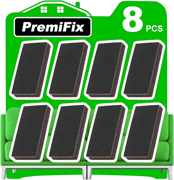 Rectangle Non Slip Furniture Pads 8 Pieces 1x2 inch, Anti Slip Rubber Furniture Pads, Furniture Grippers for Hardwood Floors, Rubber Furniture Feet, Furniture Stoppers to Prevent Sliding
