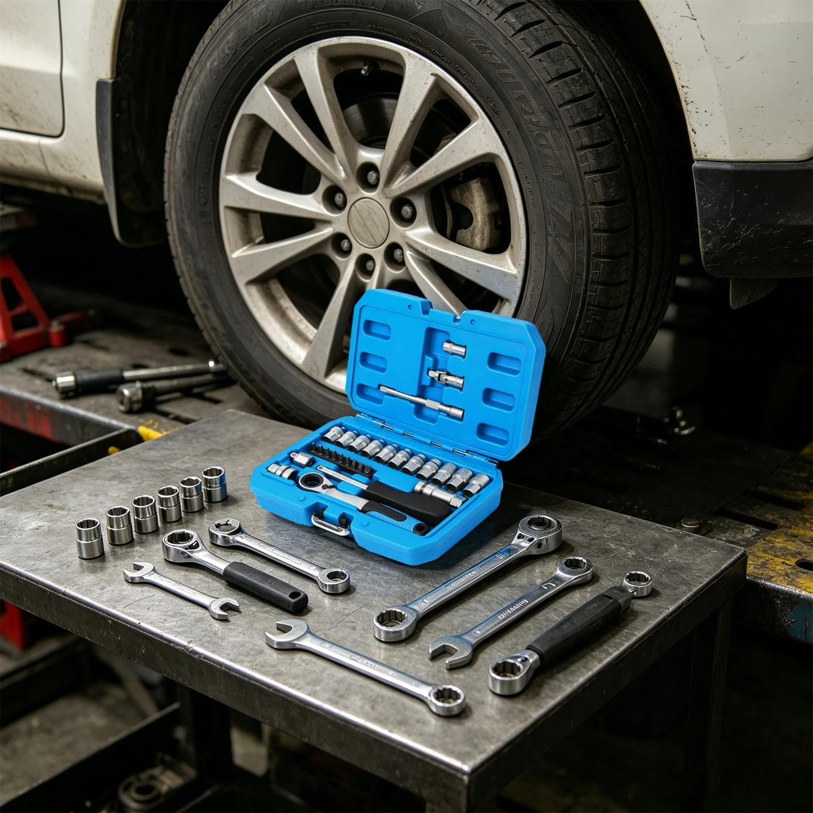 Juego de Llaves Herramienta de Reparación Ergonómica Multifuncional | Llave de Carraca con Accionamiento para Electrónica Bricolaje Fontanería Reparación de Coches Mantenimiento de