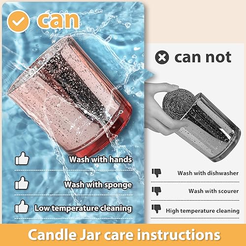 Miniatura 118 de Tarros de vela gruesos de 8 onzas para hacer velas, 15 unidades, tarros vacíos transparentes con tapas de madera para hacer velas, contenedor