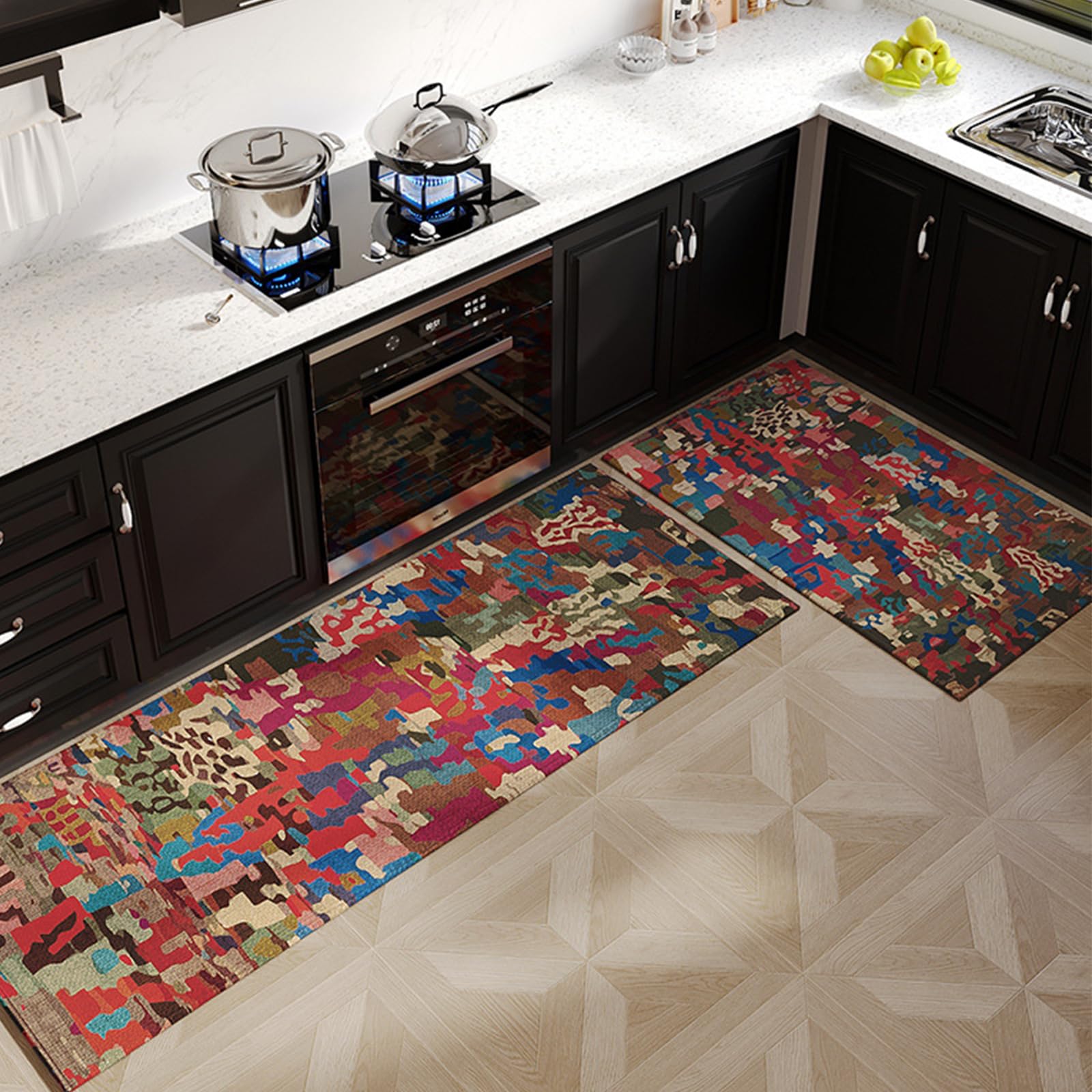 Felpudo para Puerta Principal Interior Alfombra De Entrada Lavable En Capas,A,17.7"x27.55"