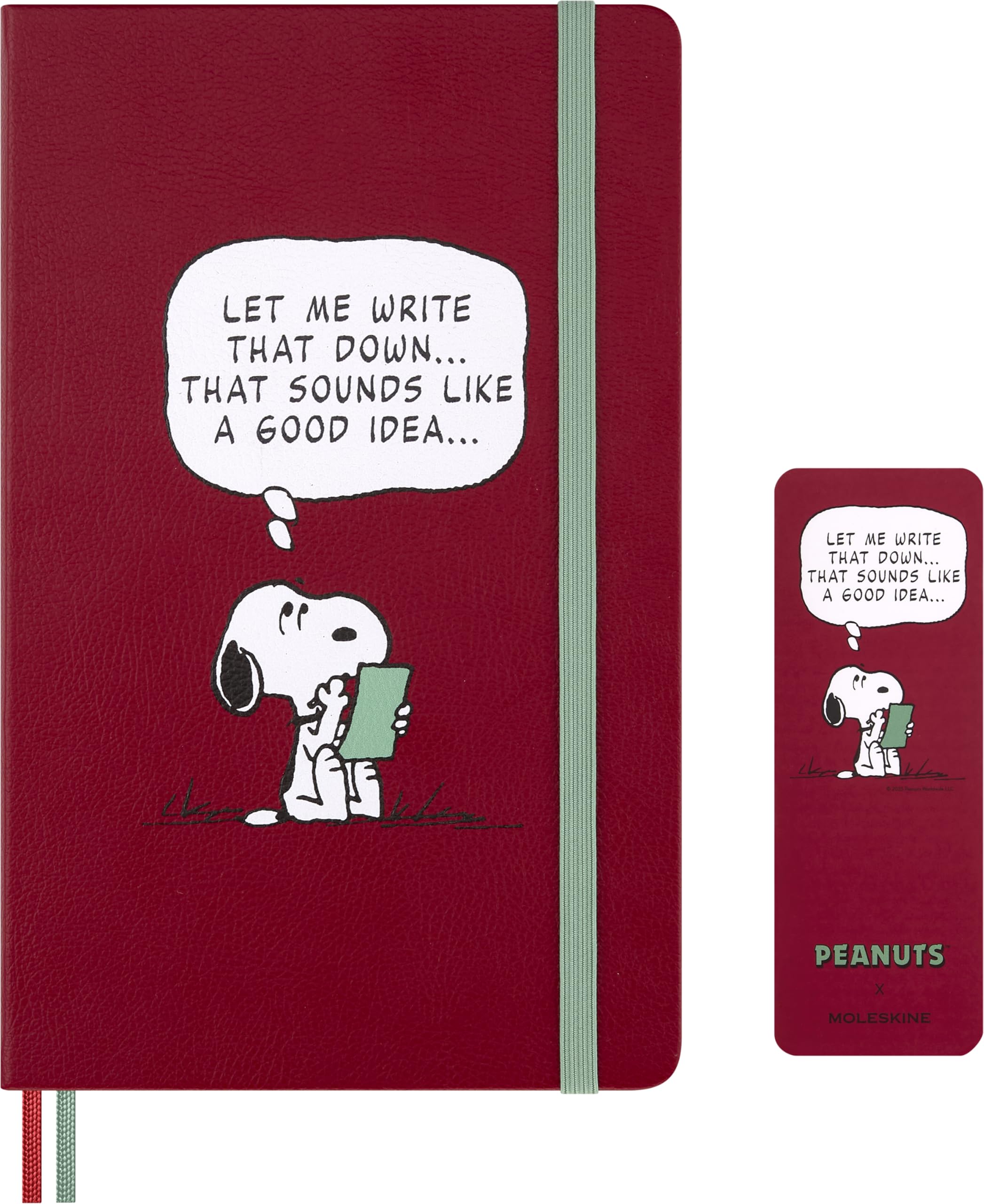 Moleskine Peanuts Sammlerbox limitierte Ausgabe, Notizbuch Hund L/A5, liniert, fester Einband, Cahier L/A5, liniert, weicher Einband, Mäppchen, Sticky Notes