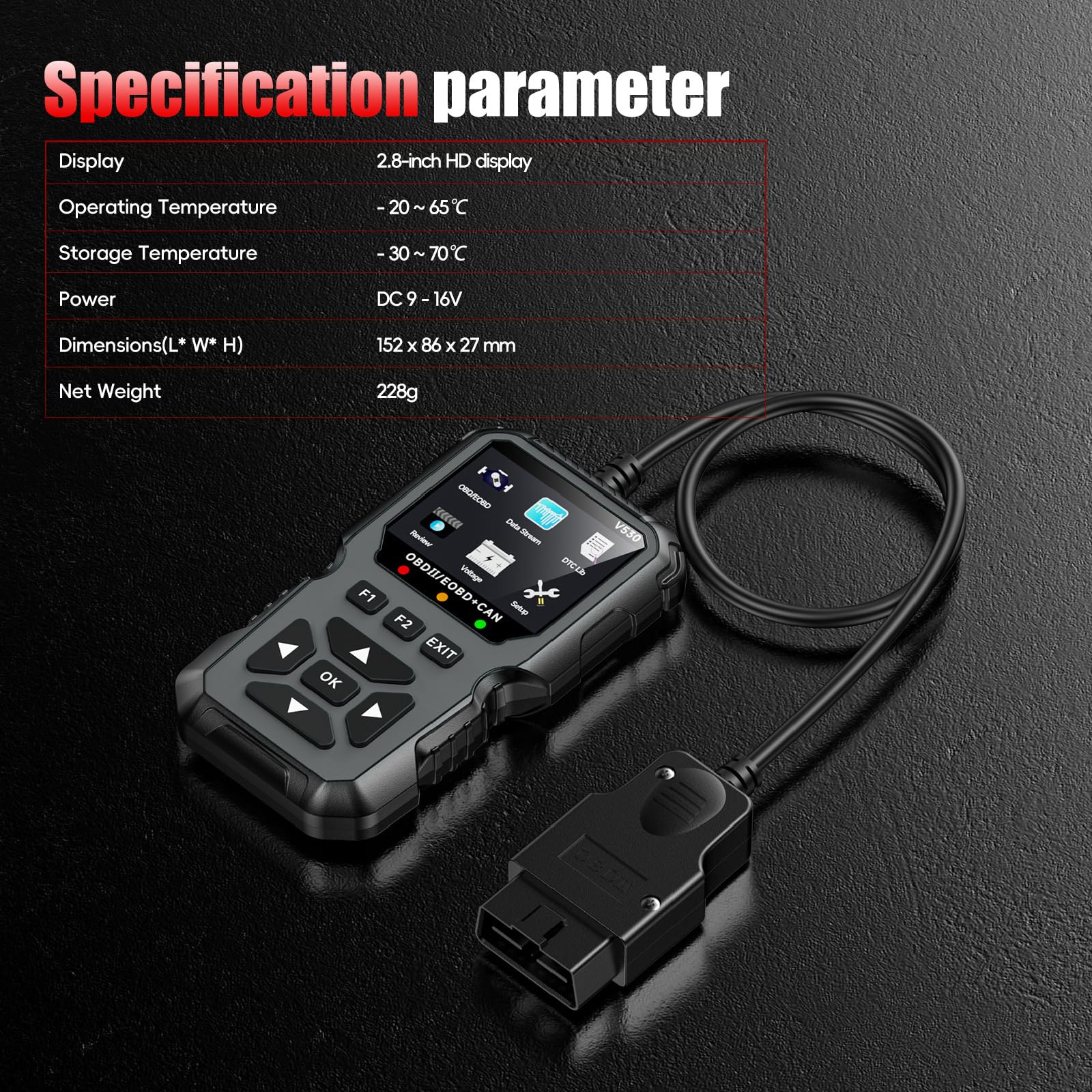 OBD2 Diagnosis para Mercedes Benz X Class X220d X250d X350d 4MATIC, Rápido Lectura Códigos Error, Portátil Diagnosis, Fiable Datos en Tiempo Real, Scanner OBD2,Grey