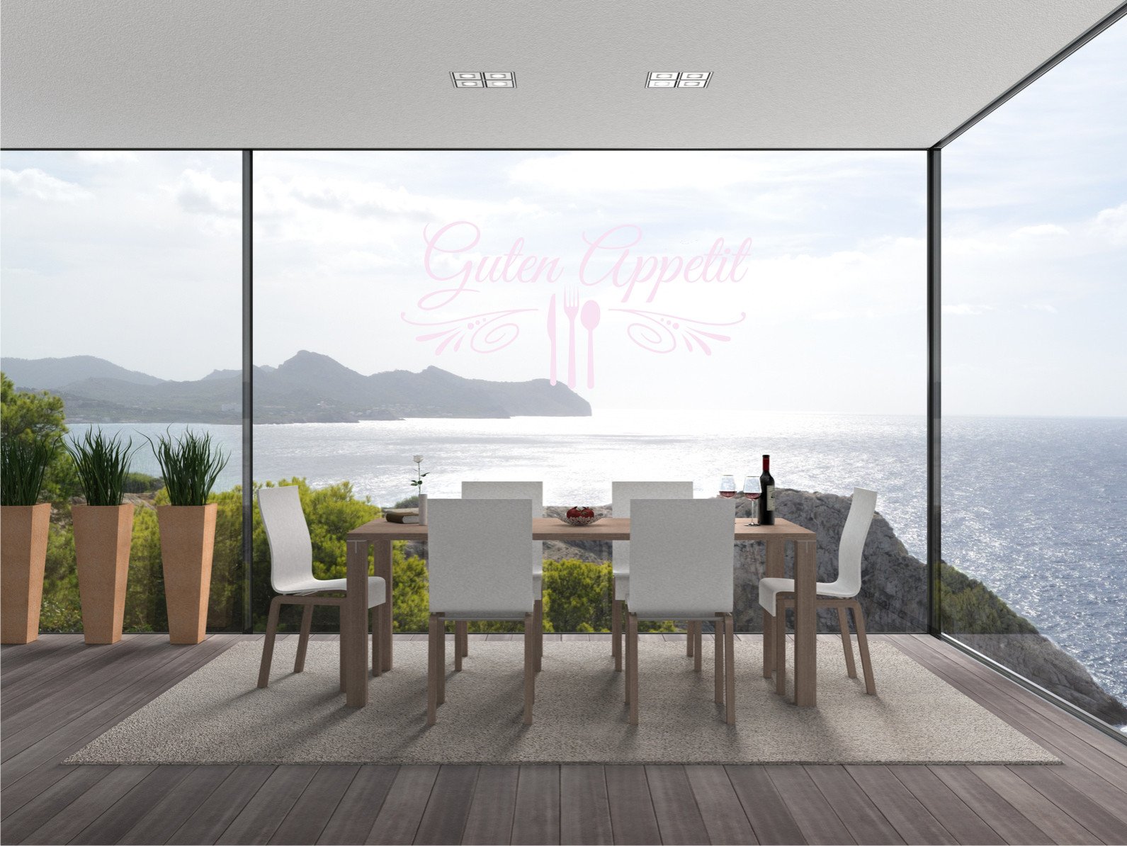 INDIGOS UG - Decalcomanie da muro - adesivi da parete - Murale - per la cucina - 153 cm x 60 cm rosa chiaro E913 - Decorazione per soggiorno, camera dei bambini, ufficio, scuola