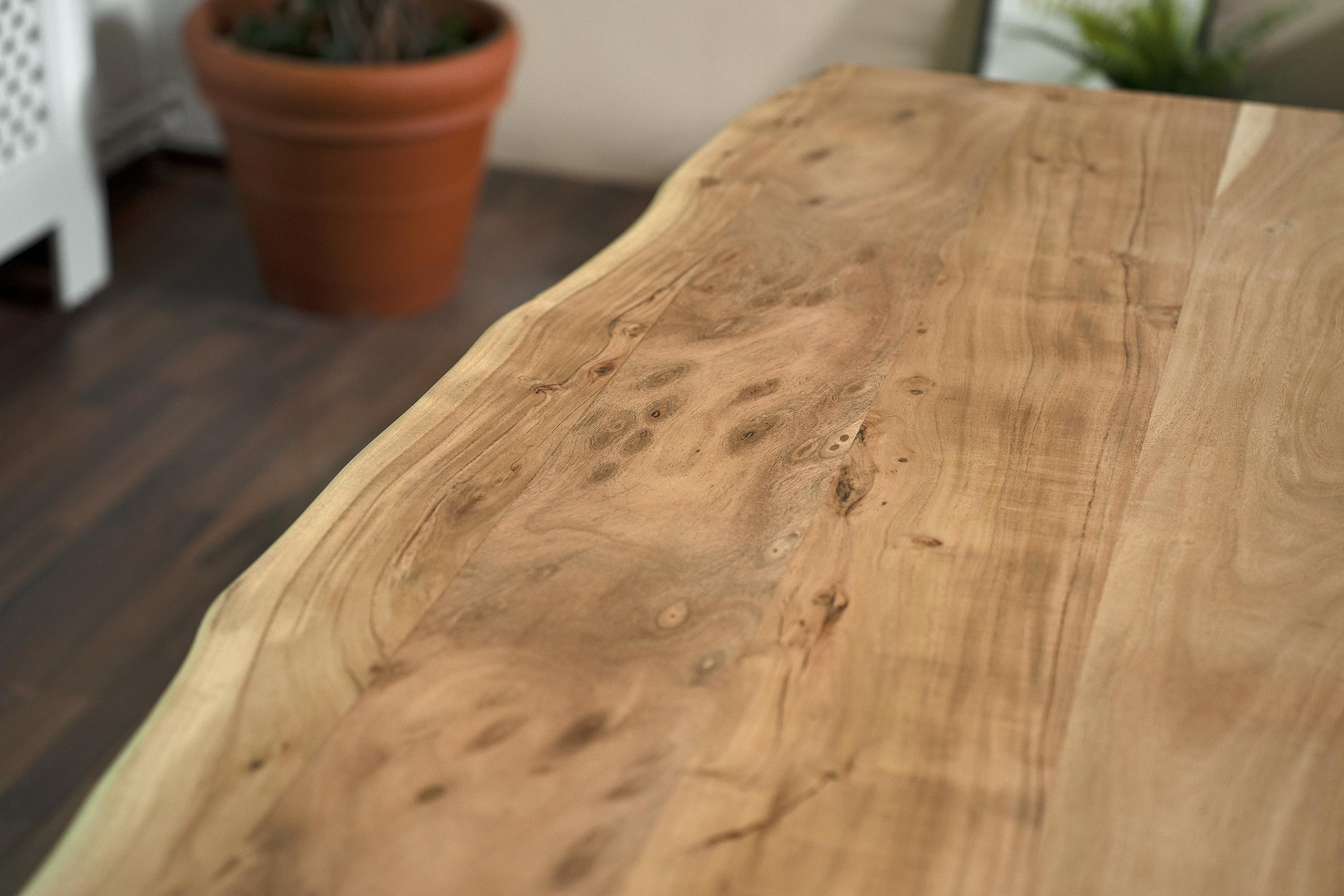 SAM Esstisch Cali 180x90cm - Massivholz Akazie Mit Baumkante