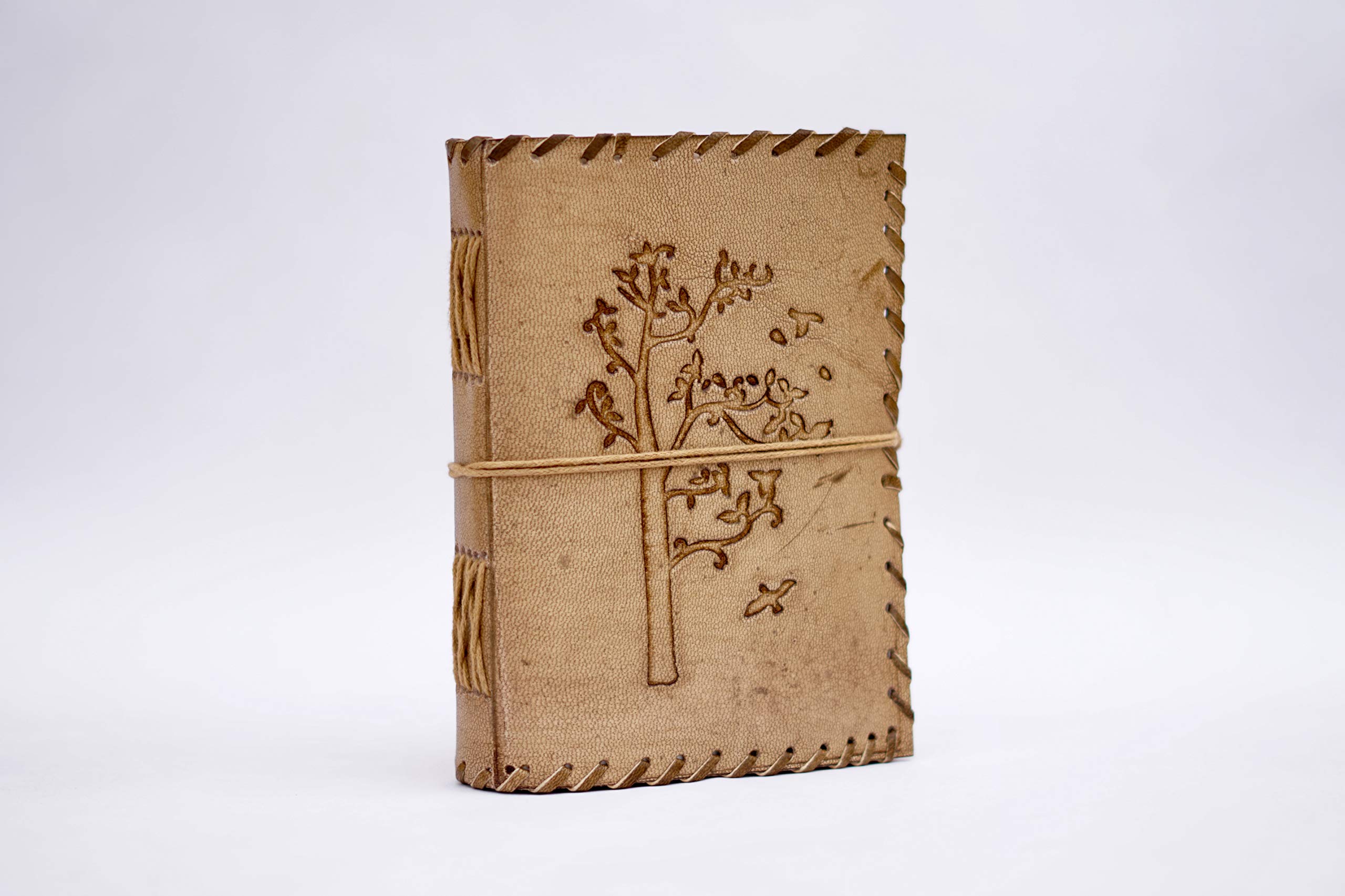 CRAFAT Handmade Large 7" Embossed Leather Journal Tree Of Life blank personal Diary notebook gift