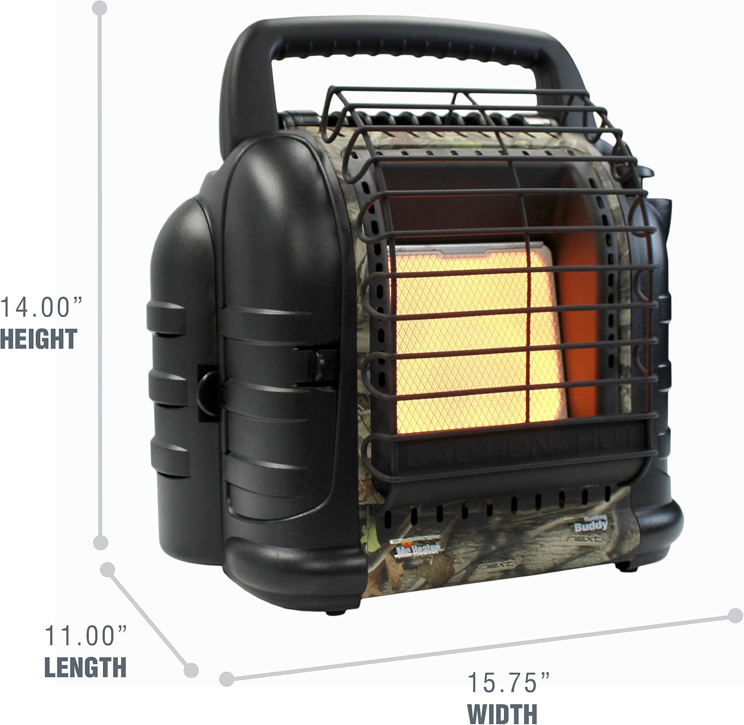review Mr. Heater MH12HB Hunting Buddy Portable Propane Heater - Indoor & Outdoor Use for Patio, Camping, Fishing, Hunting and Tailgating - Camouflage